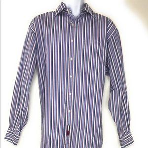 Tommy Hilfiger Men’s Striped Button Down Sz Large